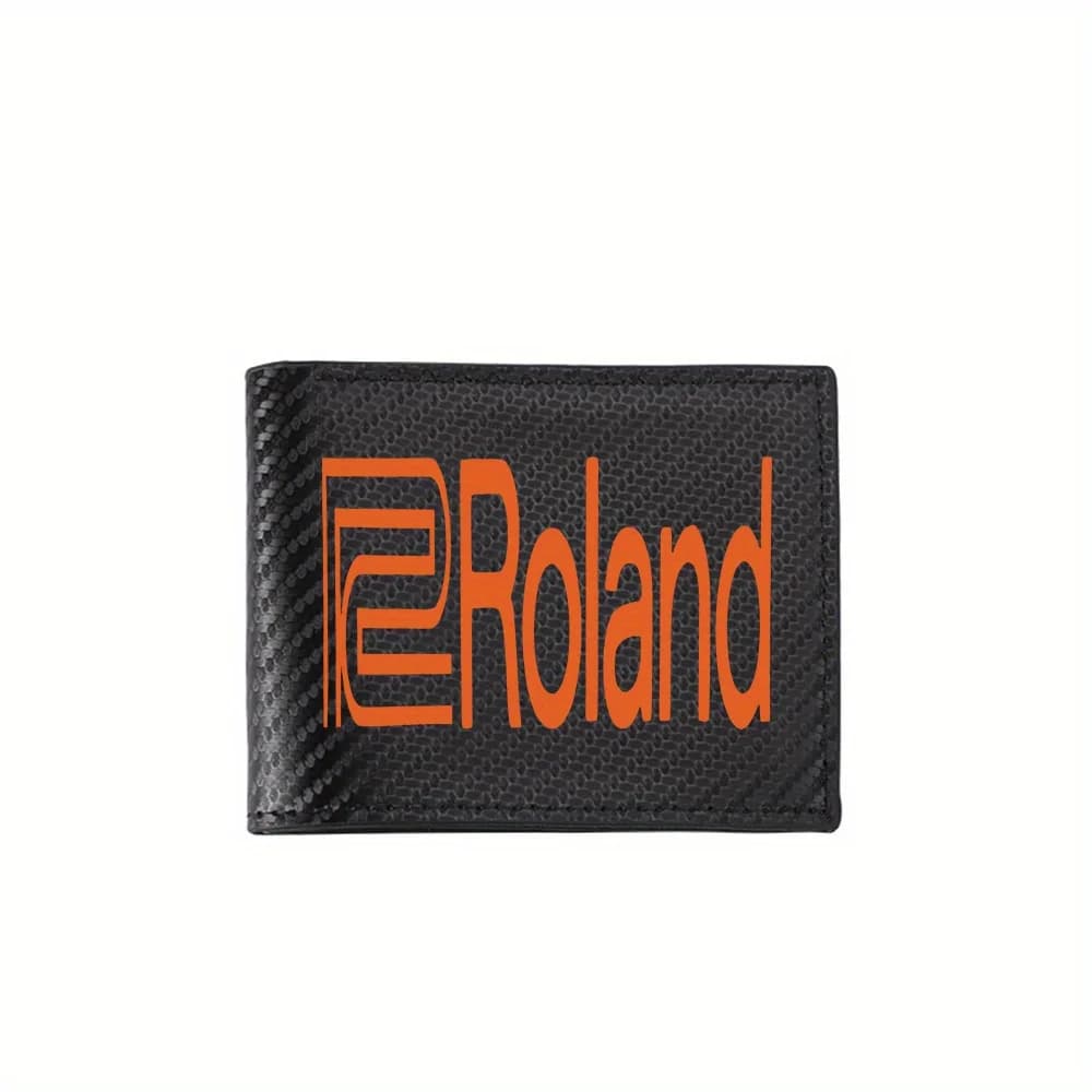 Roland logo design sfondo nero Portafogli da uomo Semplice Business Moderno ed elegante Stampa Design Regali per padre fidanzato Chri