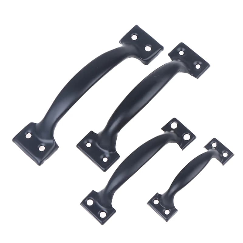 Maniglia per Porta 3-6 Pollici + Viti, Maniglia in Ferro per Cancelli, Maniglia a Tirante per Porte Scorrevoli, Cancelli, Garage, Capannoni, Finestre, Pomello Hardware