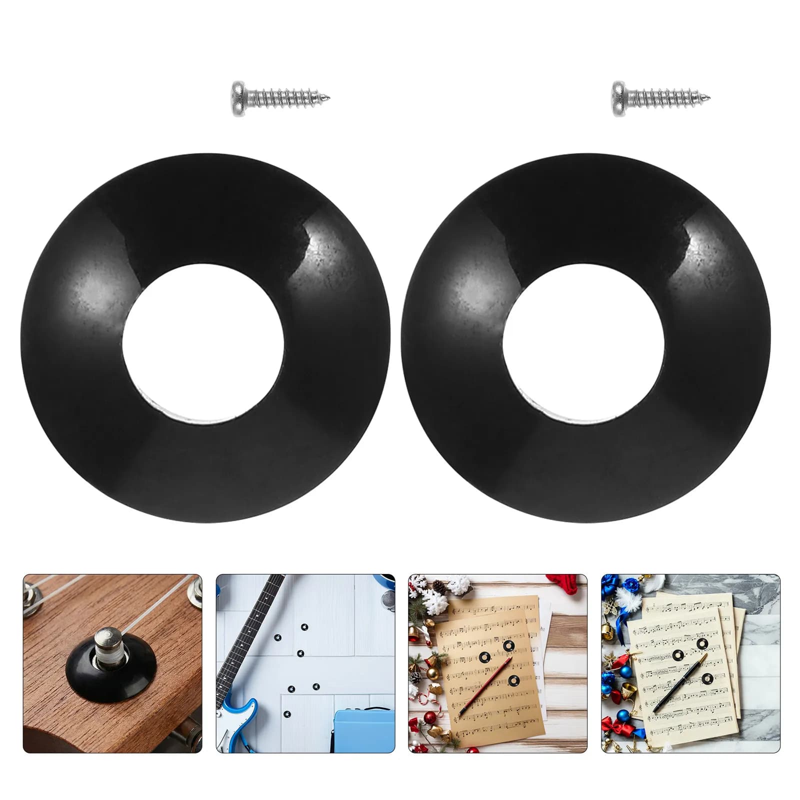 20 Pezzi Rondelle per Accordatori Chitarra, Guarnizioni in Plastica, Ricambi per Chitarra Acustica ed Elettrica, Boccole per Piroli di Accordatura, Accessori per Ukulele