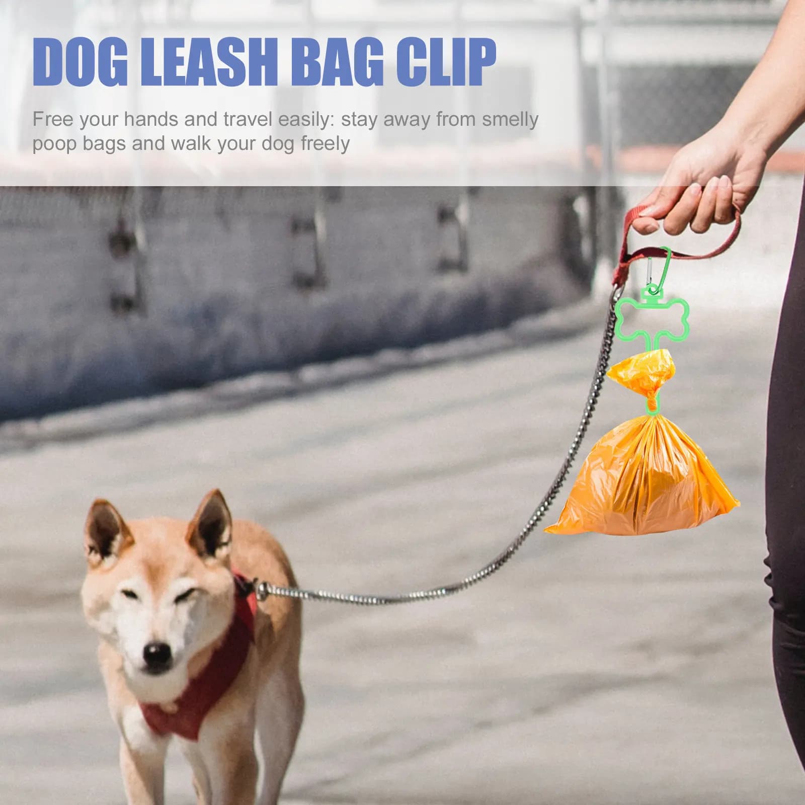 Clip per sacchetti igienici per cani da 5 pezzi, compatto, in ABS ad alta resistenza, compatibile con tutti i guinzagli, porta sacchetti per la raccolta delle deiezioni, per passeggiate con il cane