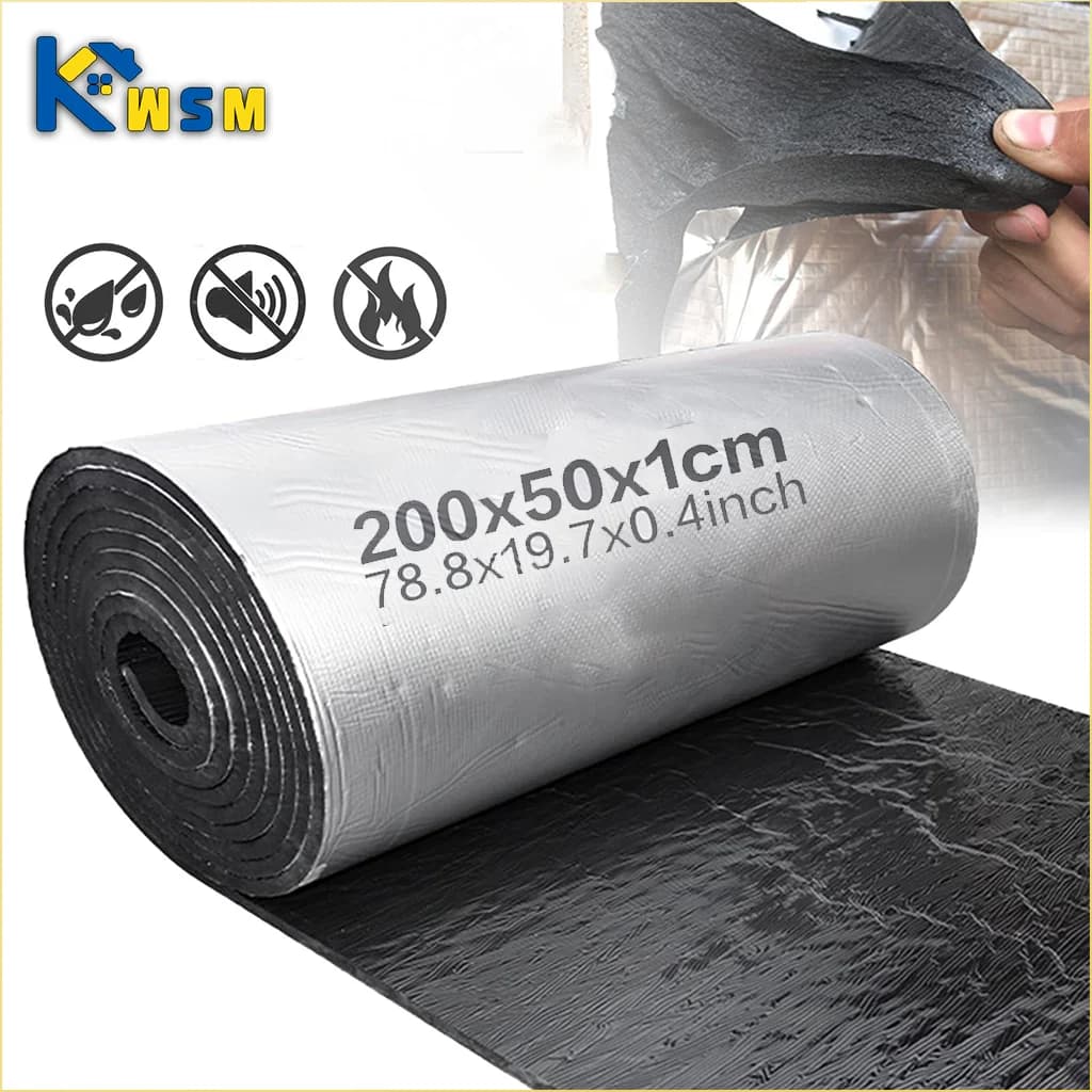 10 mm thermal insulation soundproof mat, home wall, floor, door, thermal barrier, foam absorbent, panel roll for hot maintenance