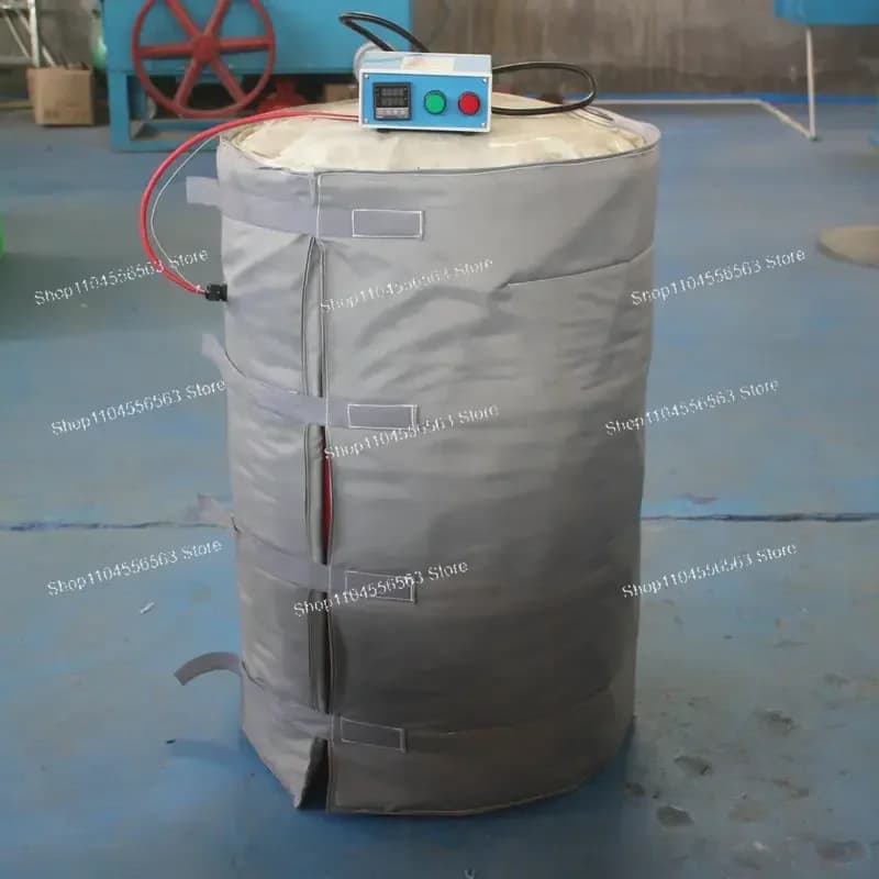 Riscaldatore per Fusti Industriali da 55 Galloni (200L), Coperta Termica Isolante 220V Resistente alle Intemperie per Uso Esterno