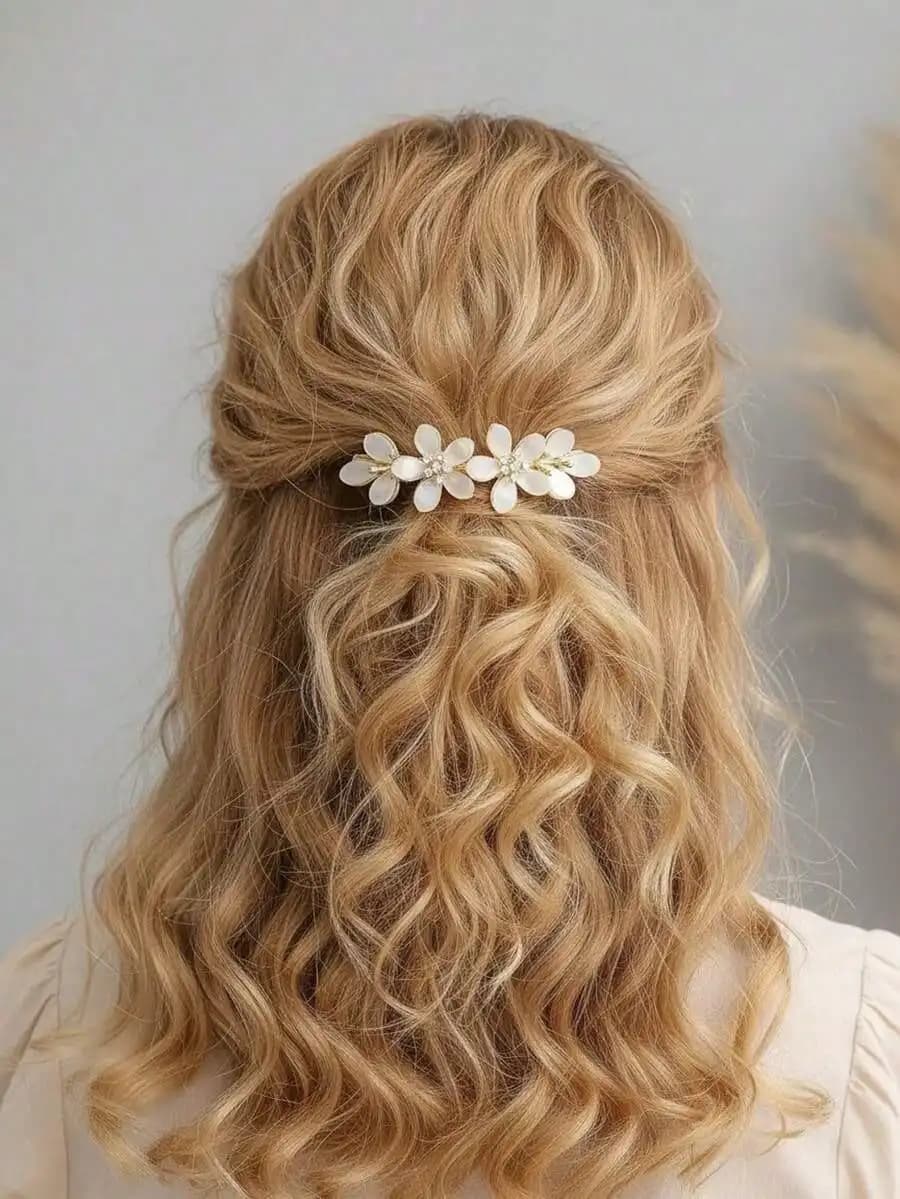 1 fermaglio per capelli con fiocco oversize in stile coreano, fermaglio per capelli con cristalli, forcina, accessorio per capelli