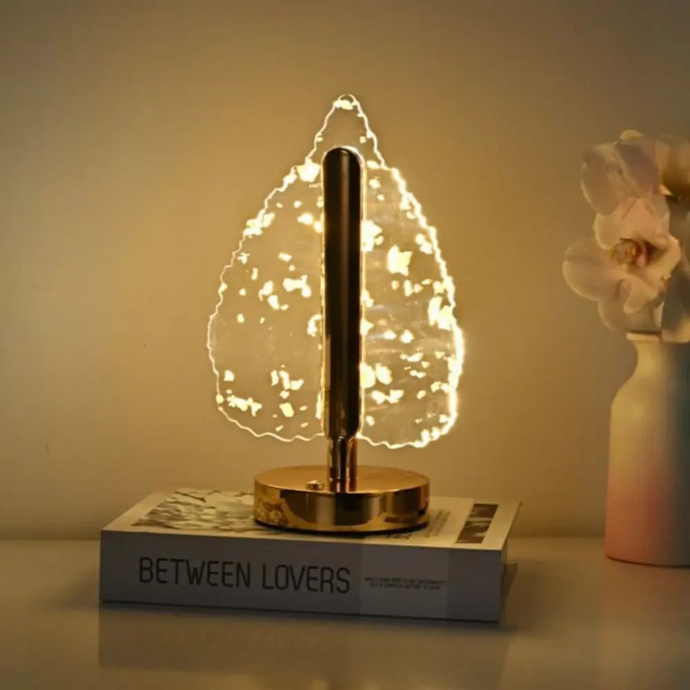 Lampada da Tavolo a Farfalla con Illuminazione a 3 Colori, Lampada LED Trasparente Regolabile con Interruttore Touch, Ornamento Nordico in Acrilico, Luce Notturna