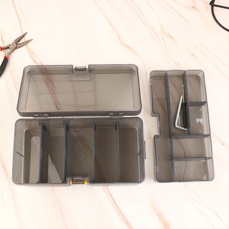 Double layer bait equipment box Fishing accessories Adjustable plastic fishing box Faux bait tool boxes Fishing equipment