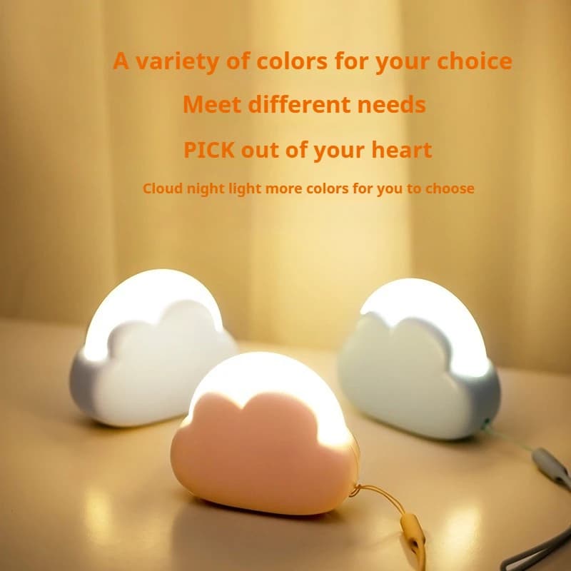 Luce notturna wireless USB Mini adorabile luce notturna a LED a forma di nuvola per camera da letto Lampade per la decorazione del desktop della camera da letto dei bambini