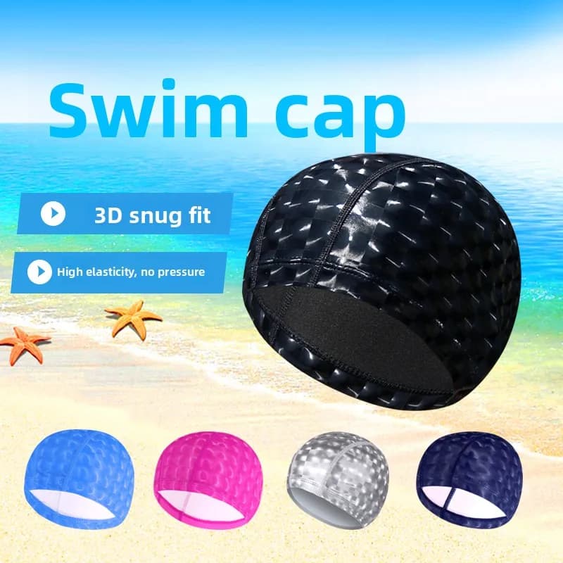 Cuffia da nuoto di grandi dimensioni, unisex, comoda, impermeabile, con protezione per le orecchie, materiale morbido rivestito in PU, per uomini e donne