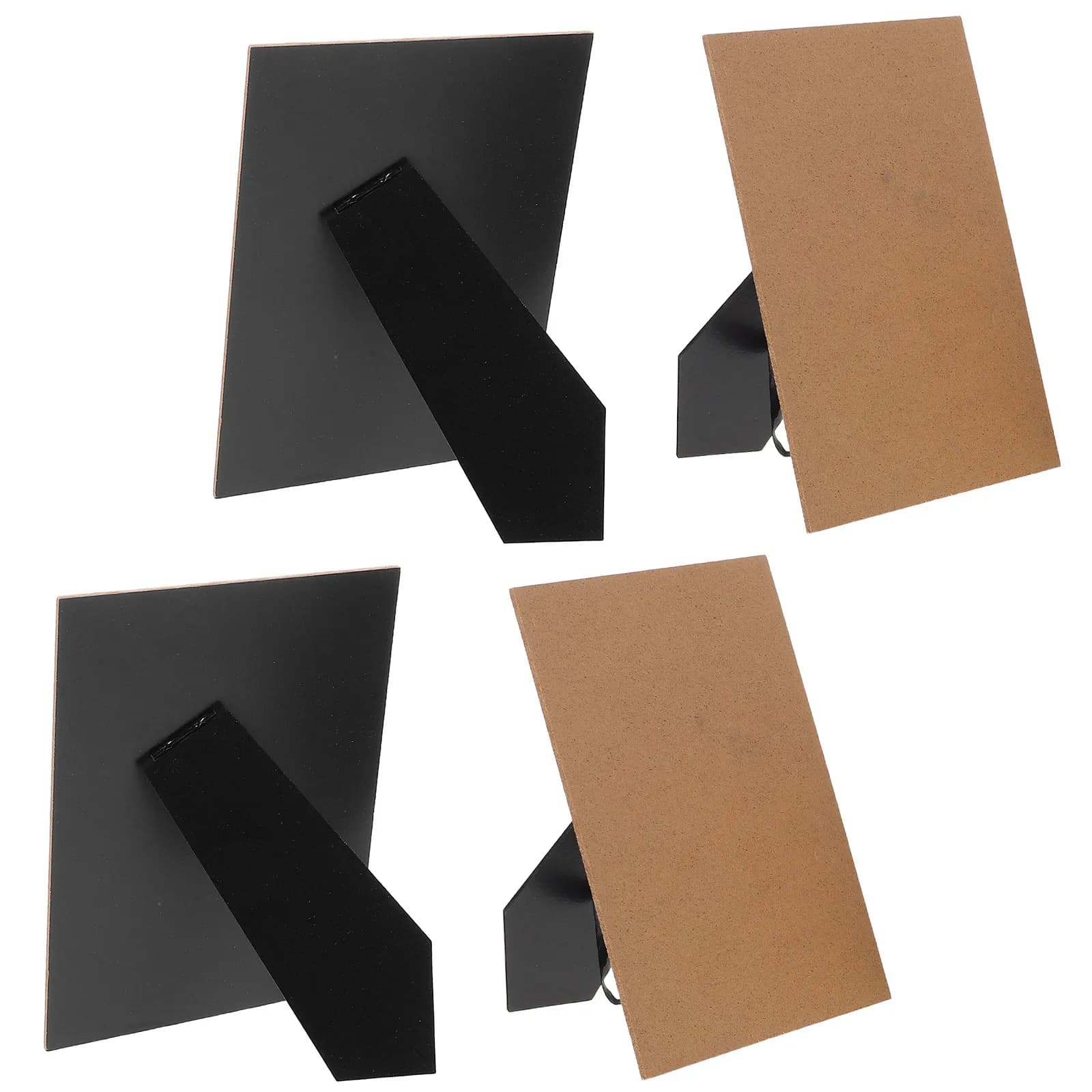 4Pcs Black Photo Frame Easel Backing Board Mdf 7.9x5.9 Picture Frame Back Replacement Part Stable Support for Tabletop Photos