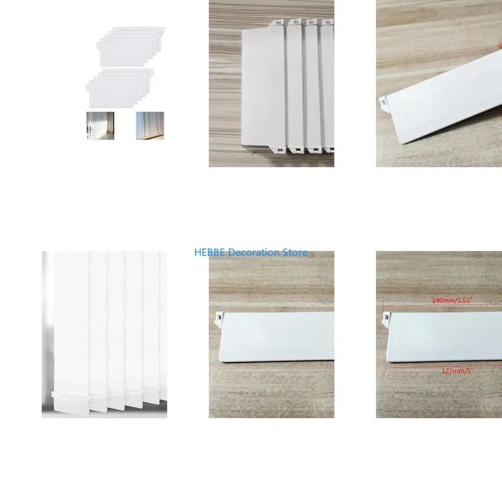B0KC Plastic Base Plate 127mm Set of 10 Portable Vertical Blind Bottom Weights Slats for Vertical Blind Fittings Roller Supplies