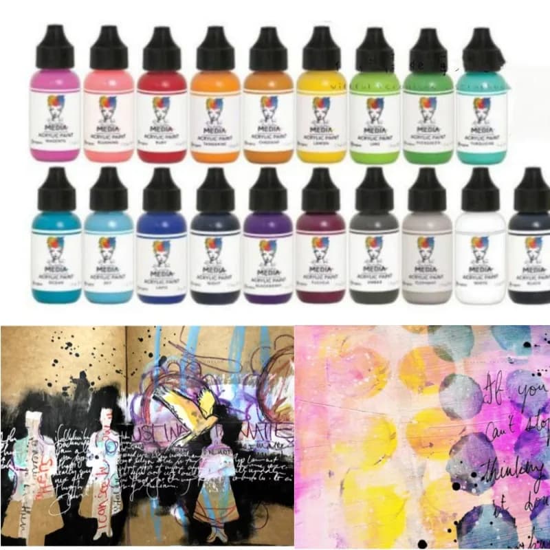 1oz Pointed Mouth Bottle Acrylic Pigment Three-dimensional Paint DIY Creative Hand-painted Illustrations Graffiti Art Supplies