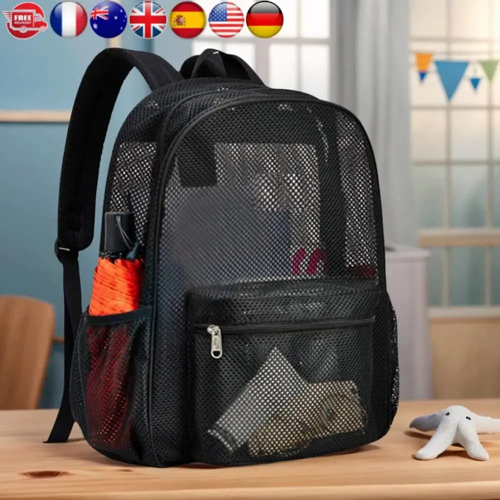 Zaino in rete per immersioni con cinghie regolabili, borsa per allenamento fitness, per pendolarismo, nuoto, spiaggia, sport all'aperto