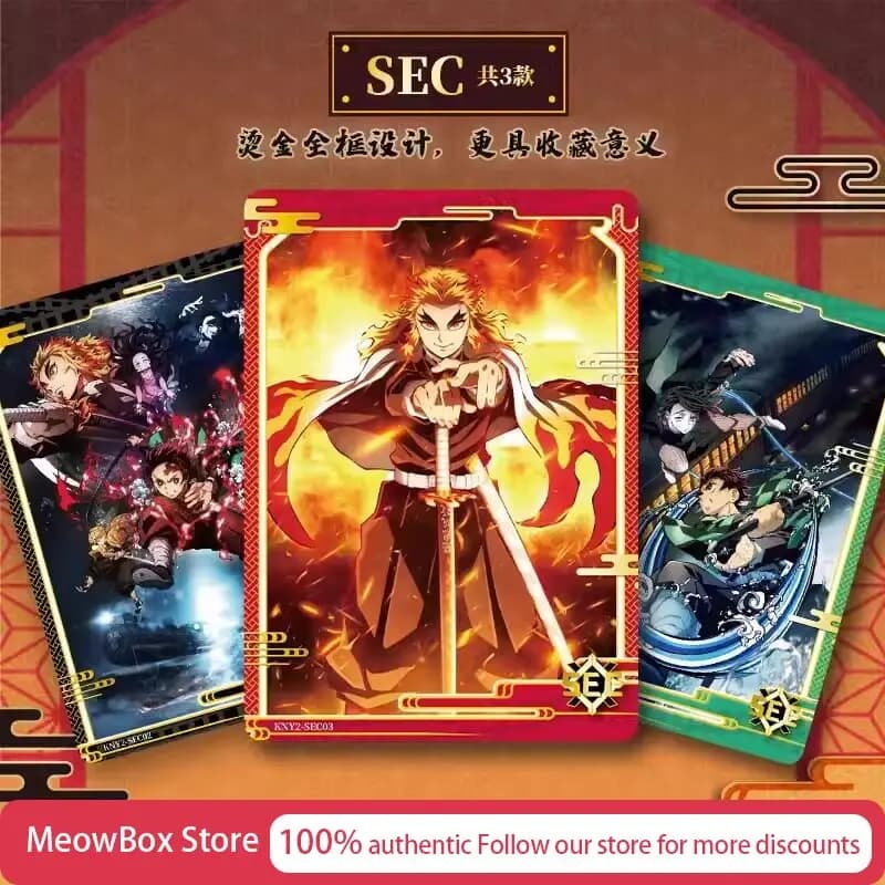 Carte Collezionabili Originali Demon Slayer Mugen Train, Merchandise Anime per Fan, Figure Anime