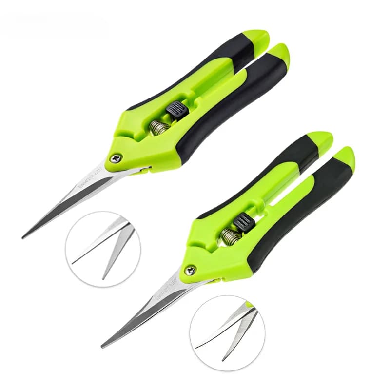 Garden pruning shears Stainless steel plants Fruit Grapes Harvest shears Horticulture Sheet Trimmer Straight elbow Pruning tools