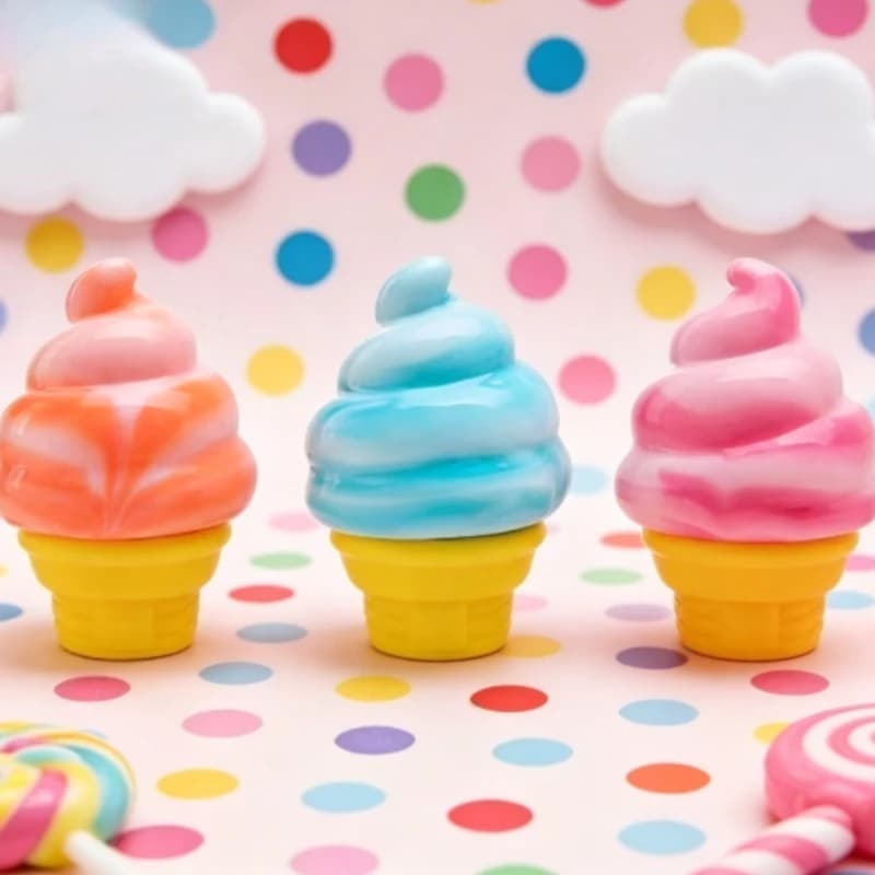 Cubo Sensoriale Antistress a Forma di Gelato, Giocattolo Morbido per Bambini e Adulti, Allevia l'Ansia, Giocattolo da Scrivania da Collezione