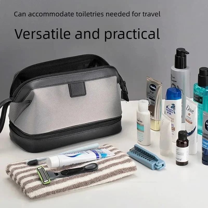 Waterproof Travel Bathing Bag Storage Premium Portable Toiletry Bag Large Capacity Dry/Wet Separation Pouch Men's Business Gift