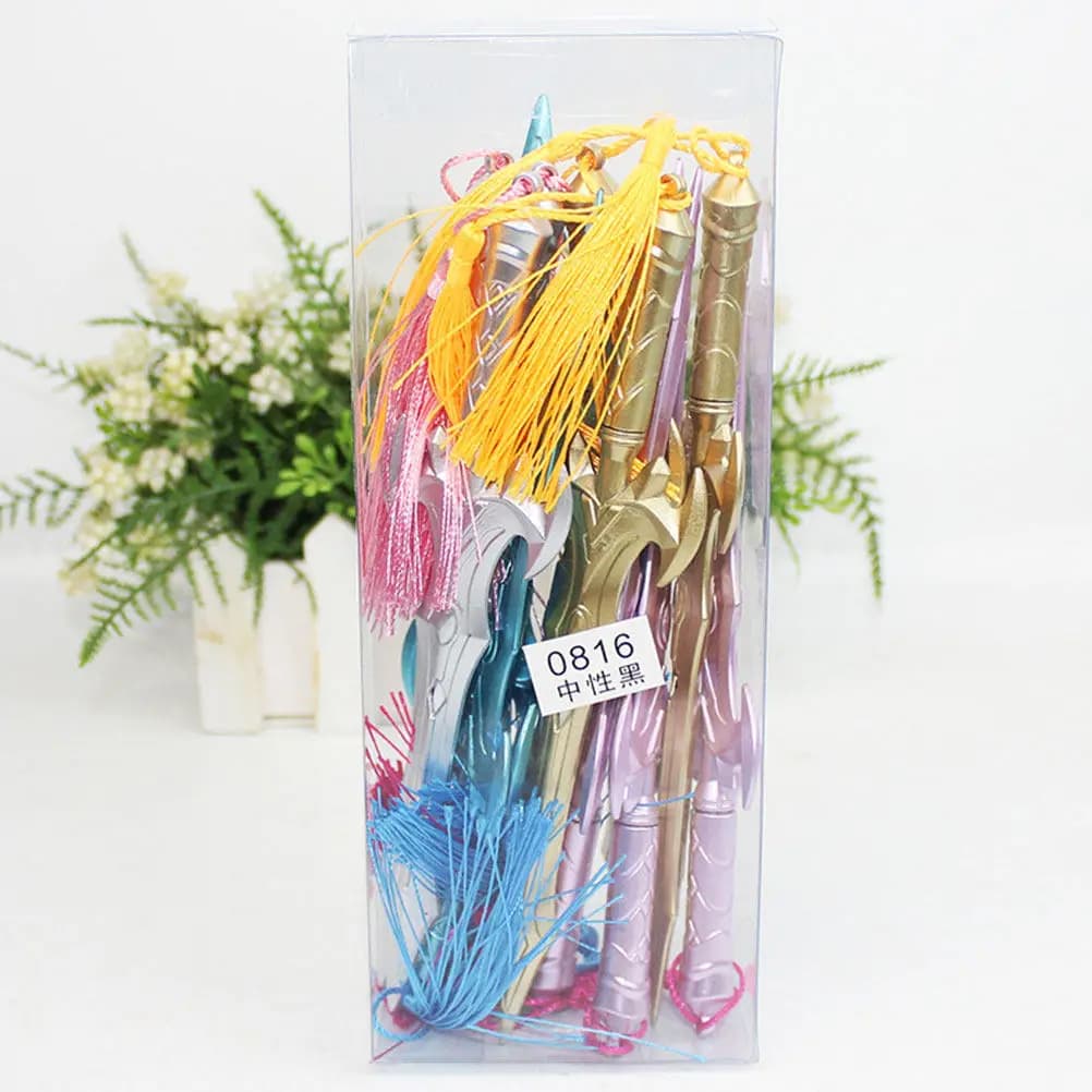 Set di 12 Penne Gel con Ciondolo a Nappa, Scrittura Fluida, per Ufficio, Studenti, Scuola, Disegno, Scrapbooking, Cancelleria Kawaii, Regalo
