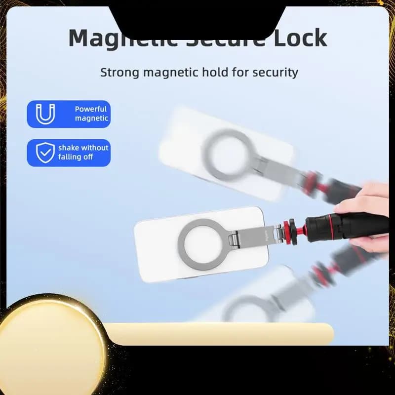 Flymile Magnetic Phone Clamp For Magsafe Phone Clip Holder Tripod Mount With 1/4Inch Screw Cold Shoe