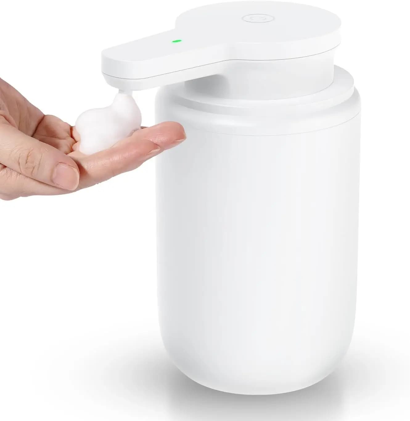 Dispenser Automatico di Sapone Schiumogeno Senza Contatto Ricaricabile Impermeabile 300ml Erogatore di Sapone a Mani Libere per Bagno Cucina Casa