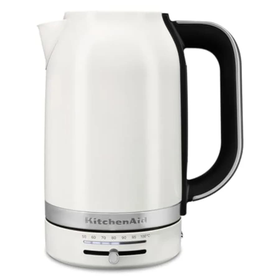 1,7L Electric Kettle with Porcelain White Temperature Control for Domestic Use, Energy Efficient and Rapid