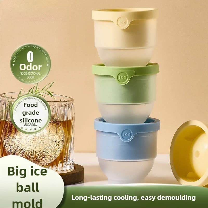 Stampo in silicone rotondo per palline di ghiaccio 2026 - Hot Sale - per whisky, cocktail, gelatine e ghiaccio a forma di hockey - Fai da te