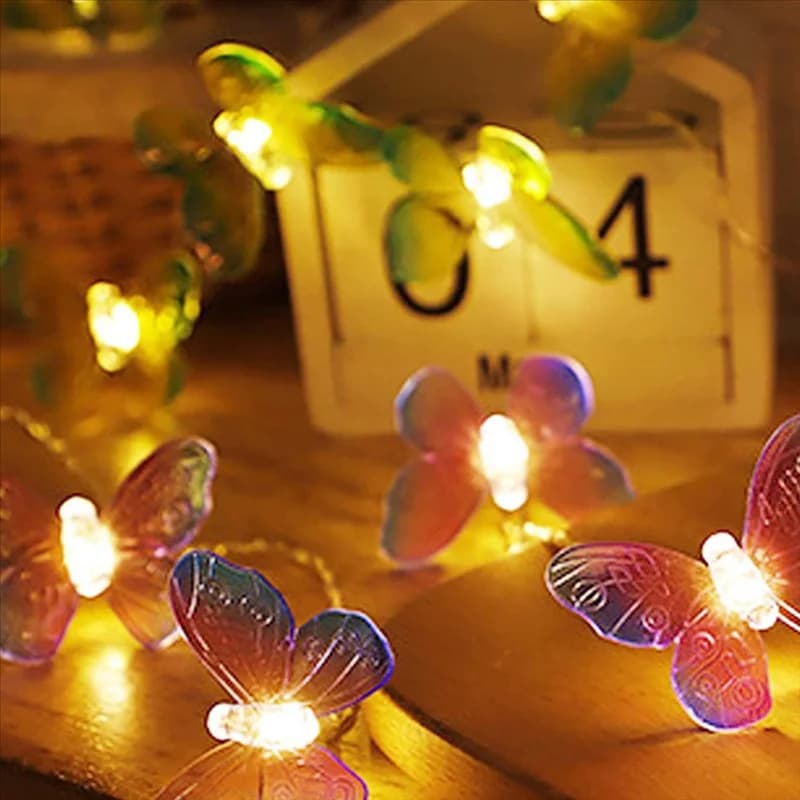 AK25-4PCS 1M 10LED Farfalla Fata Stringhe di luce Ghirlanda Ragazze Farfalla Brithday Party Matrimonio Decorazioni per la casa Regalo per bambini