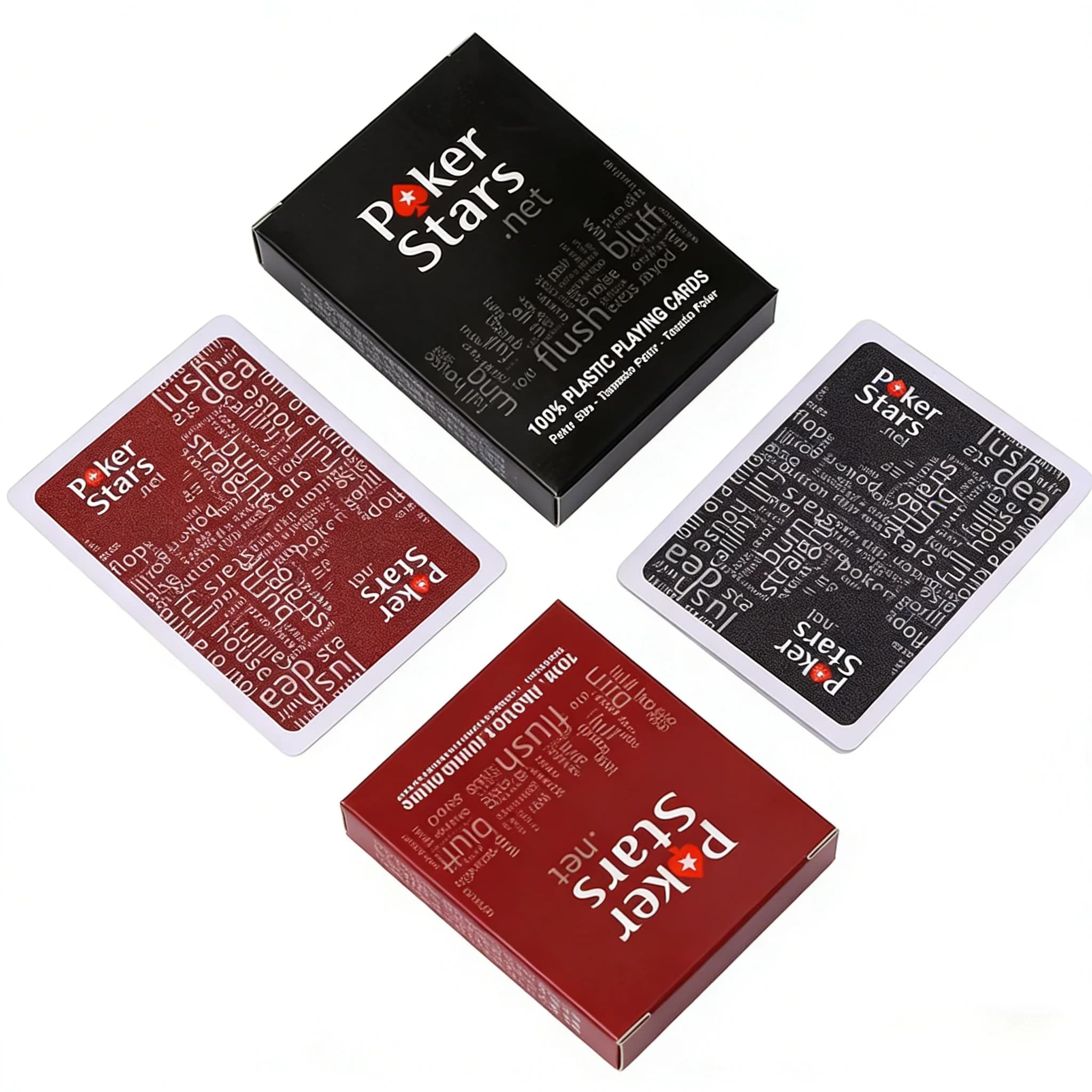 Carte da Poker Professionali Premium, Giochi per Famiglie, Carte da Gioco in Plastica Impermeabili, Mazzi di Carte Rosse e Nere, Carte da Poker in PVC