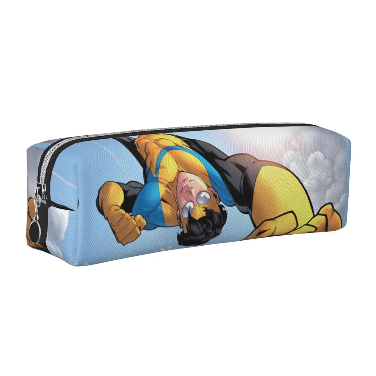 Invincible Cartoon Mark Grayson Astucci per matite Astucci per penne Scatola per penne Borsa grande per bambini Materiale scolastico Cancelleria con cerniera