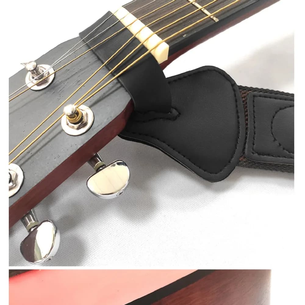 Tracolla per Chitarra con 3 Portaplettro, in Pelle PU, Regolabile, per Chitarra Folk ed Elettrica, con Design Personalizzato