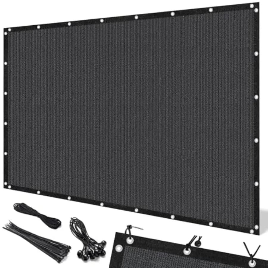 Telo Ombreggiante per Pergola con Occhielli 12x16 Piedi, Protezione UV al 90%, Telo Parasole da Esterno, Schermo Privacy per Patio, Personalizzabile