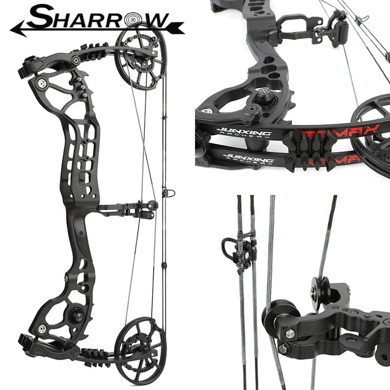 Compound Bow 20-70lbs Adjustable Composite Pulley Bow 430fps Steel Ball Speed Archery Bow for Hunting Target Shooting Accessory