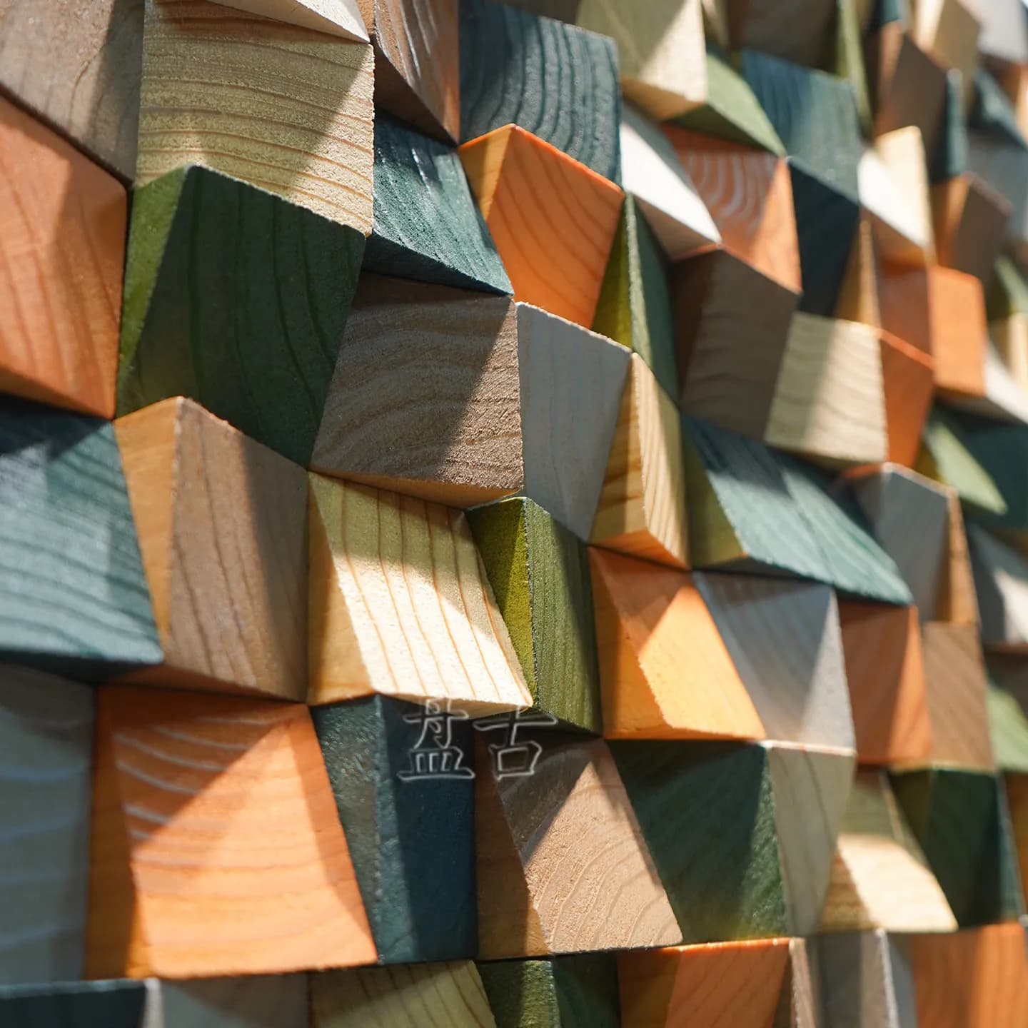 Pannello decorativo da parete 3D in legno massello a mosaico per TV, diffusore acustico, decorazione da parete per la casa