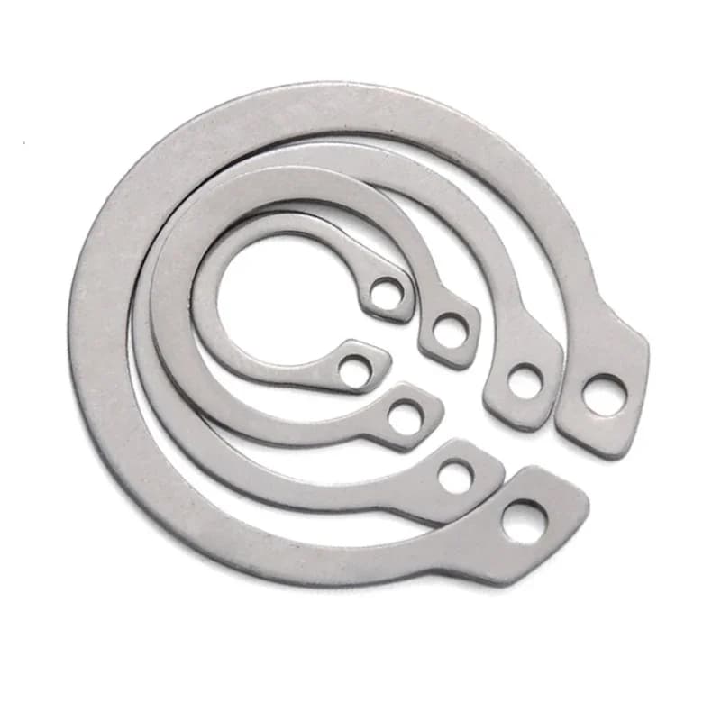 1-50PCS M5-M150 304 Anelli elastici in acciaio inossidabile per albero Tipo A Anello di fissaggio per albero Anello elastico per scheda Anello elastico esterno Morsetto a molla