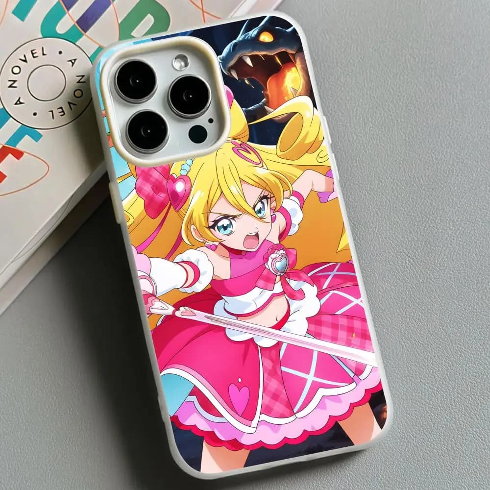 Sakura Uta Cure Idol Phone Case for iPhone 17 16 15 14 13 12 11 Air Pro Max Plus Jelly Dual Layer White Cover