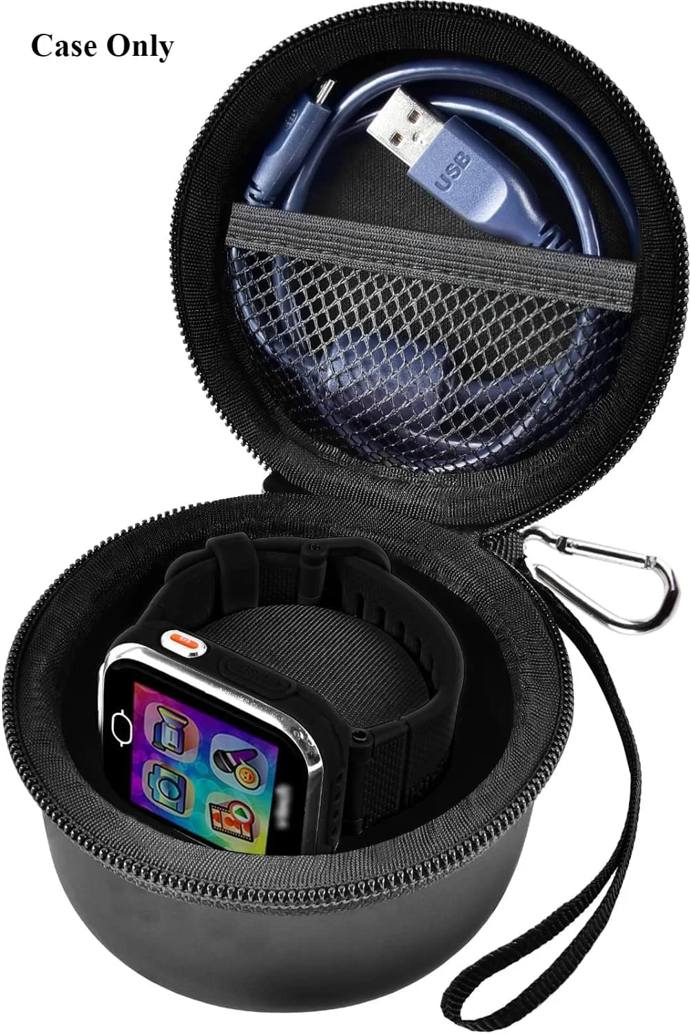 Case compatible with VTech KidiZoom Smartwatch DX2, DX3, portable storage box for micro- cable USB USB