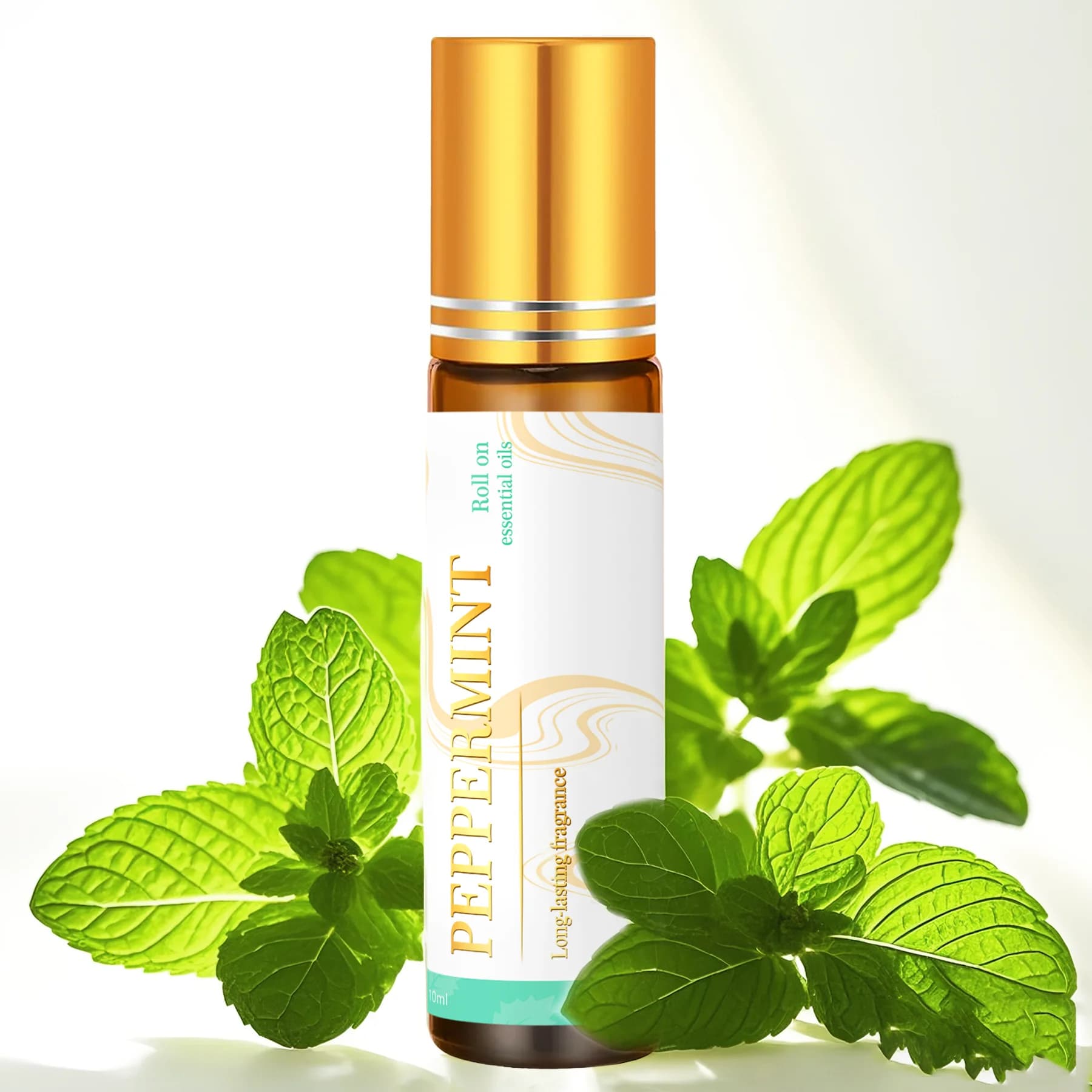 10ml Peppermint Essential Oil Rollerball Humidifier Diffuser Long Lasting Cool Scent Car Air Freshener Holiday Gift To Friend