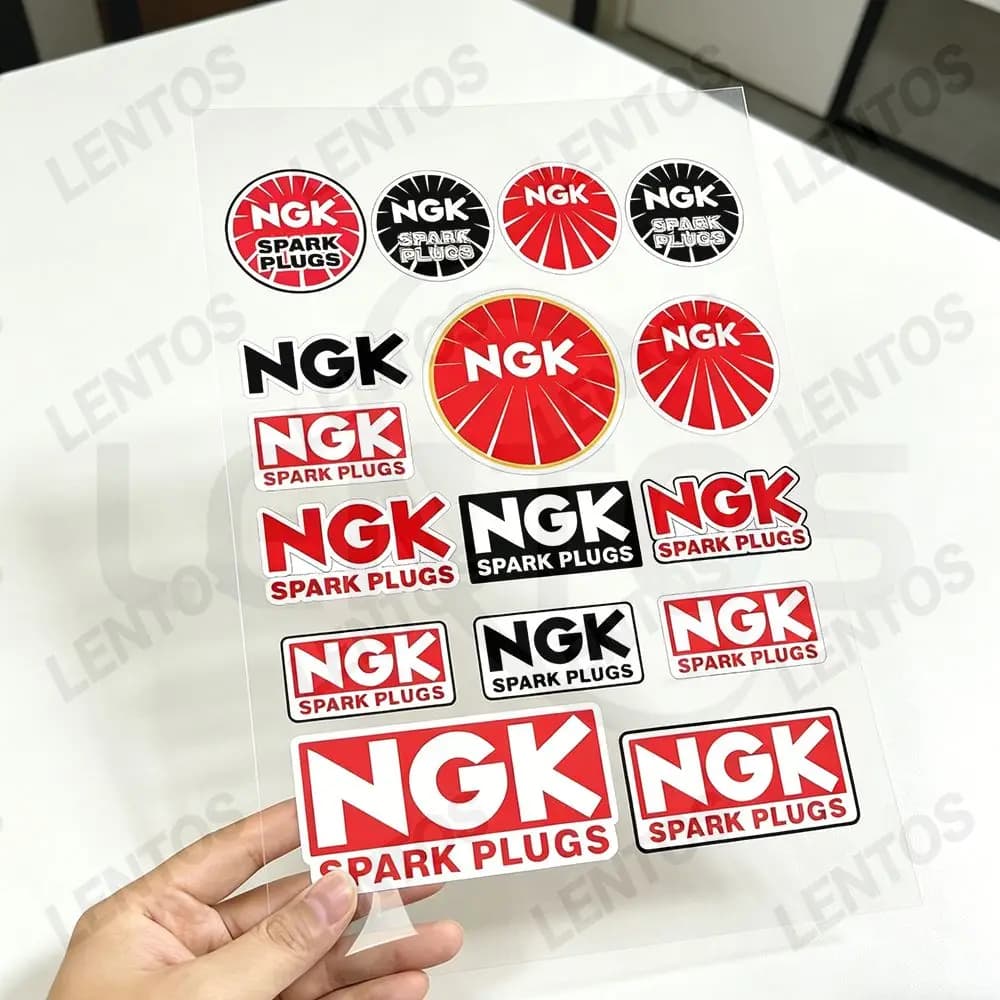 Adesivi riflettenti NGK per moto, segnalazione di sicurezza 3M notturna per caschi da scooter al buio
