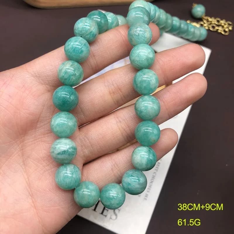 Nuovo Set di Gioielli Medievali Tianhe Ru Kiln con Perle in Pietra Colorata, Collana, Bracciale e Orecchini, Semplice e Versatile