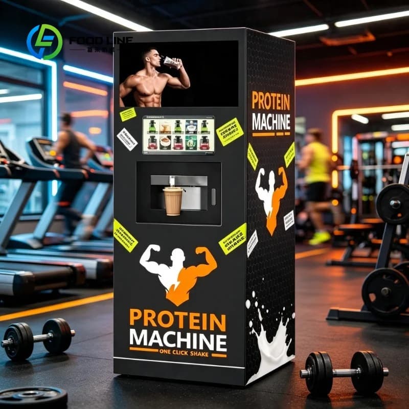 Gym Protein Powder Vending Machine Outdoor Use Touchscreen Self-cleaning Protein Shake Energy Hot Cold Drinks Vending Machine