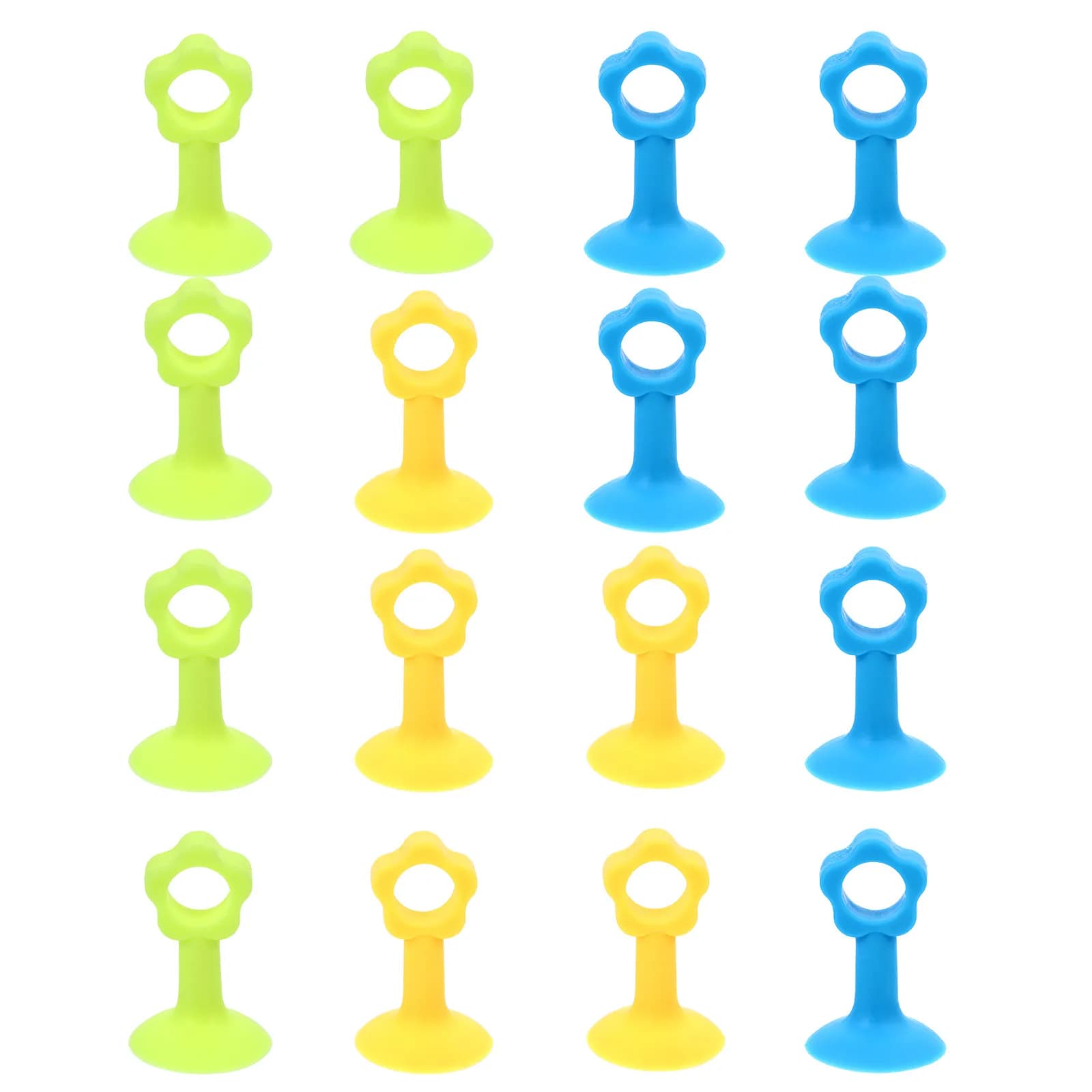 16pcs Silicone Stopper Anti-Collision For Door Wall Damage Punch-Free Doorstop Door Holder Suction Cup Wall
