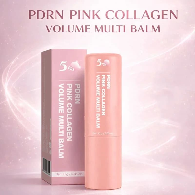 Balsamo Multi-Essenza PDRN al Collagene Rosa con Acido Ialuronico per Idratazione Profonda e Duratura, Stick Essenza per Cura Quotidiana della Pelle