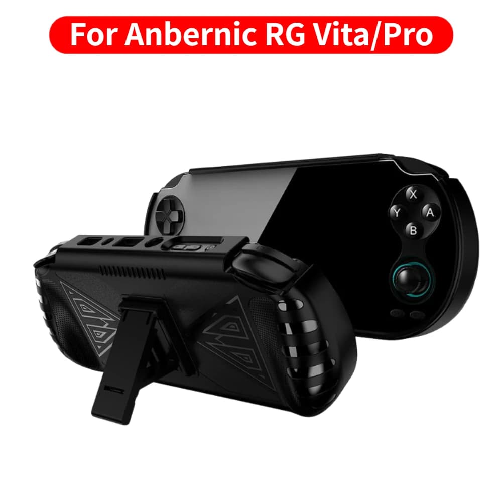 Custodia protettiva in TPU per Anbernic RG Vita/Pro, design ergonomico con supporto, anti-caduta, per console da gioco