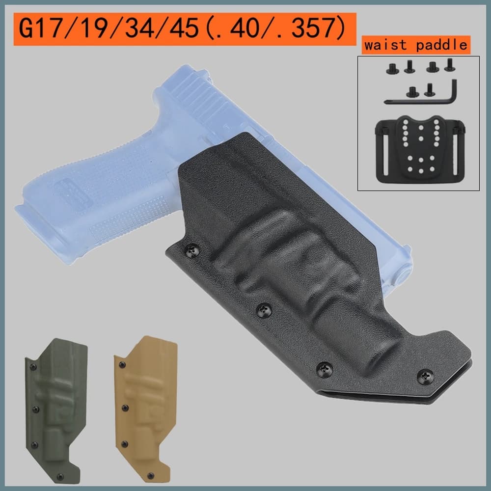 G17/19/34/45 Kydex IWB Fondina.40/.357 Cintura interna Fondina nascosta Custodia per fondina per pistola destra da caccia