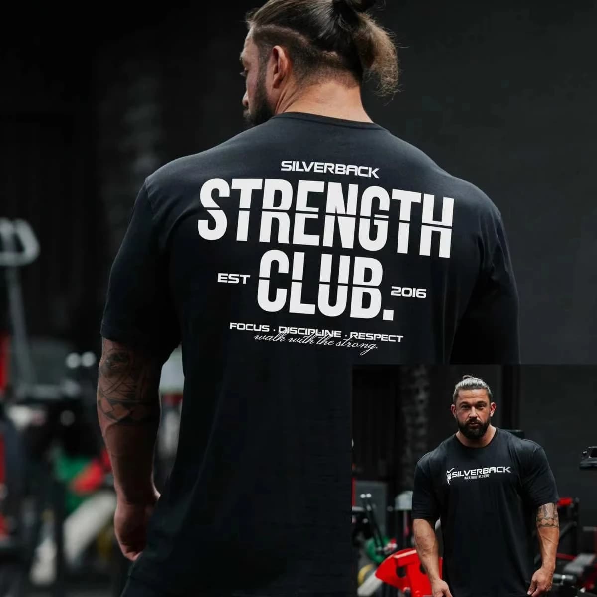 Nuova T-shirt Powerlifting Silverback 2026, Stampa Strength Club, Streetwear Oversize in Cotone per Uomo, Motivazione Fitness