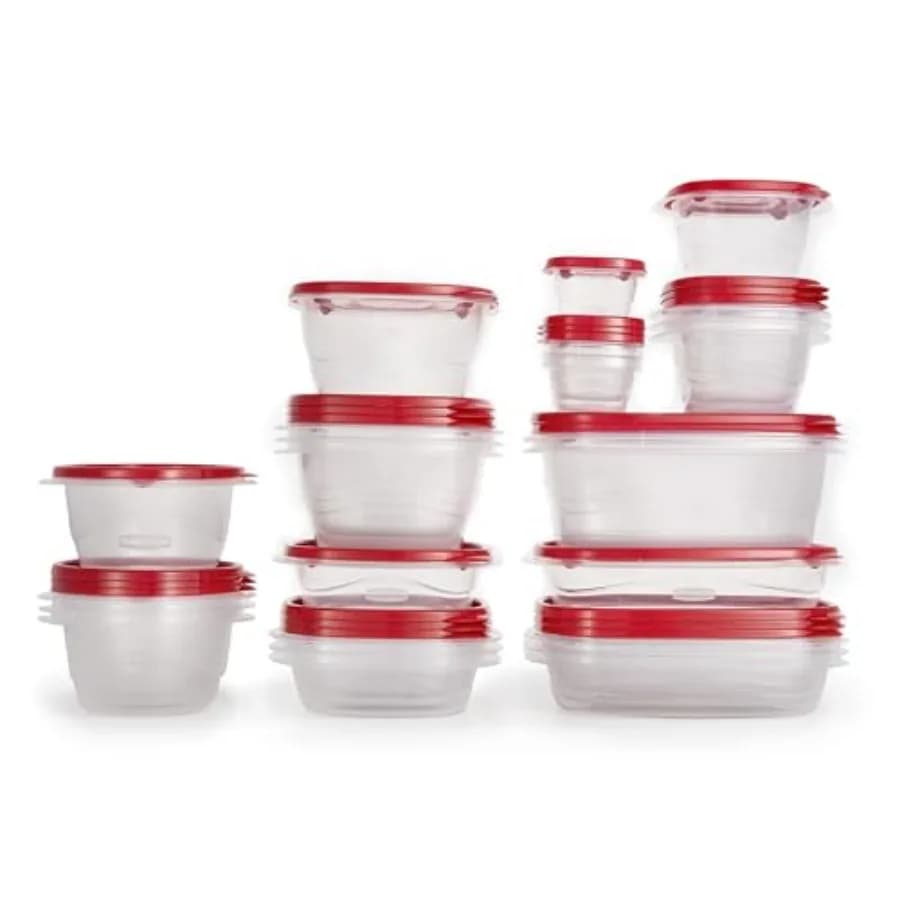 Set di Contenitori per Alimenti TakeAlongs, 26 Pezzi, Soluzioni Trasparenti per Conservazione in Cucina, Preparazione Pasti, Cottura e Refrigerazione, in PLA Resistente