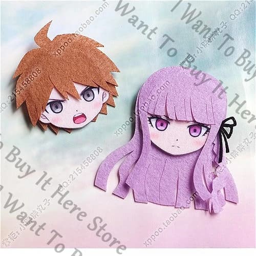 Anime Danganronpa Naegi Makoto Kirigiri Kyoko Cosplay Cartoon Spilla Barrette Distintivo Fermacapelli Emblema Scivolo per capelli Widget Magnete
