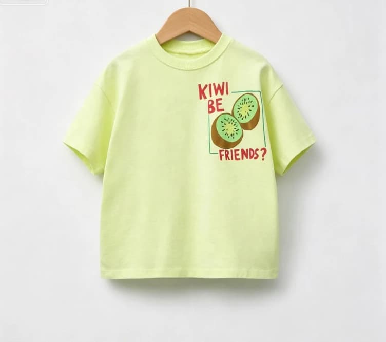 T-shirt in cotone stampato fronte-retro per bambini e bambine, maglietta estiva casual a maniche corte, girocollo, abbigliamento sottile per neonati