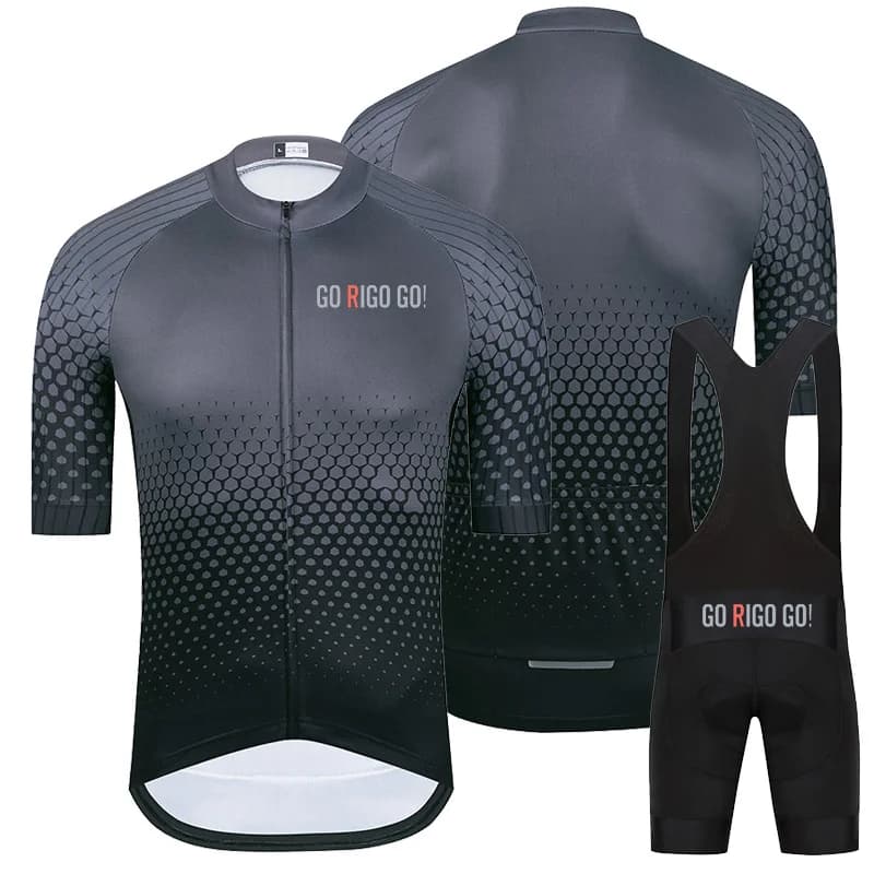 2024 New Go Rigo Go Short Sleeved Cycling Shorts Summer Men's Shorts Bretelle Set Cycling Shirt New Arrival Outdoor Cycling Clothing
