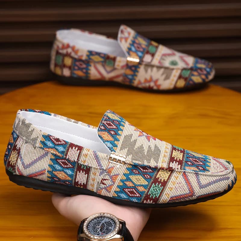 YRZL Mocassini estivi da uomo Scarpe casual Scarpe da passeggio traspiranti Scarpe da ginnastica leggere antiscivolo Scarpe comode da guida pigre