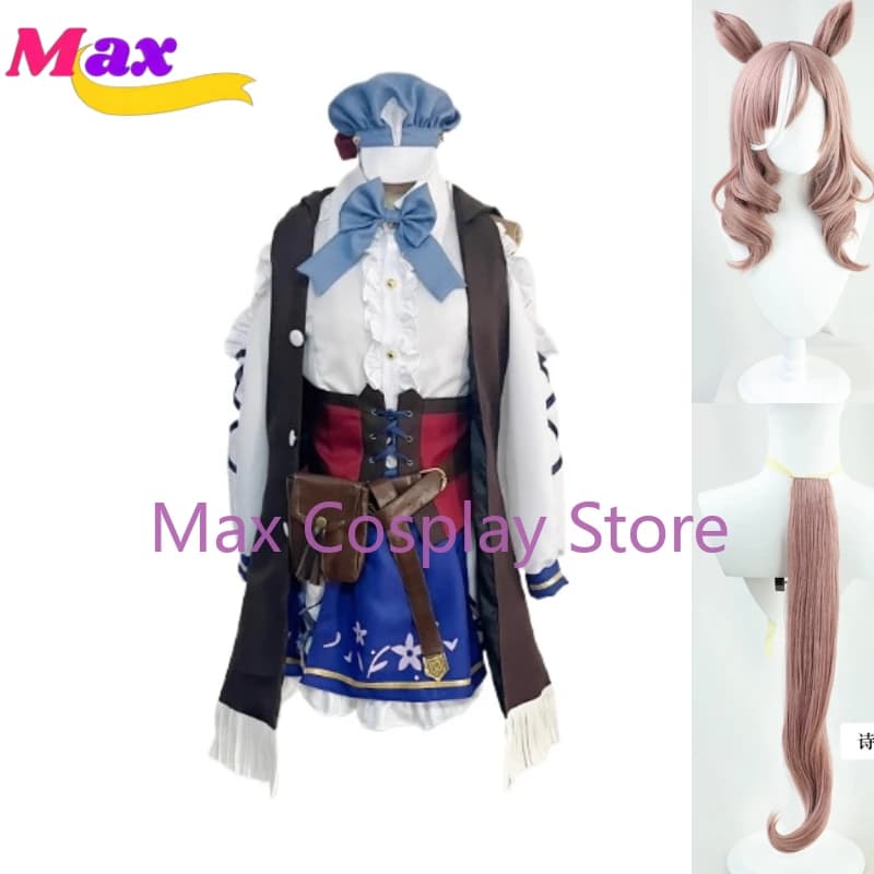 Max Cos Pretty Derby Matikanetannhauser Costume Cosplay Pretty Derby Cosplay Copricapo Natale Halloween Gioco di ruolo Uniforme