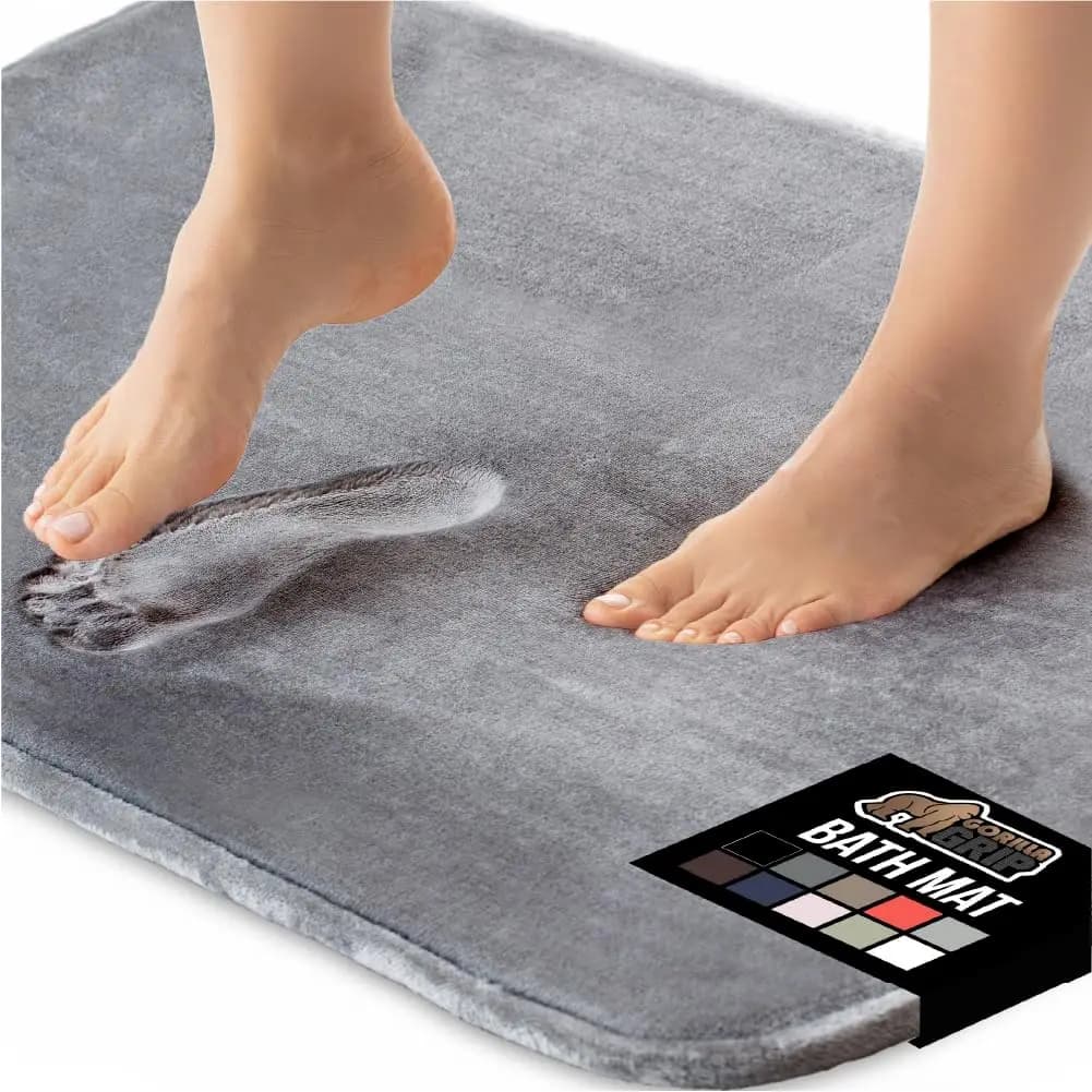 Tappeti da bagno in memory foam, tappetini da bagno in morbido velluto assorbente con punti sul lato, tappetino 48x24 lavabile in lavatrice per pavimento della doccia